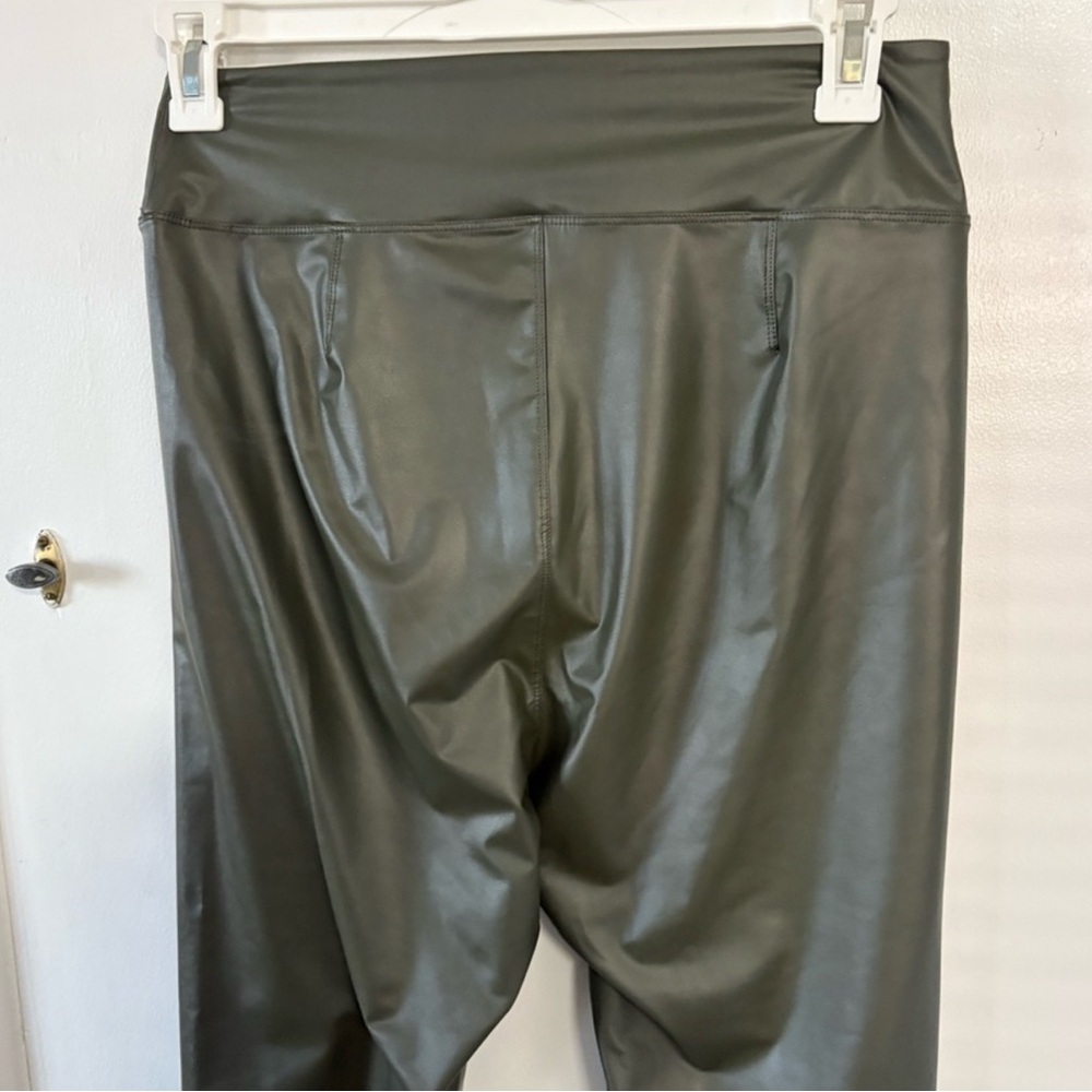 SALE!!! Ladies faux leather leggings  - olive. NWOT.